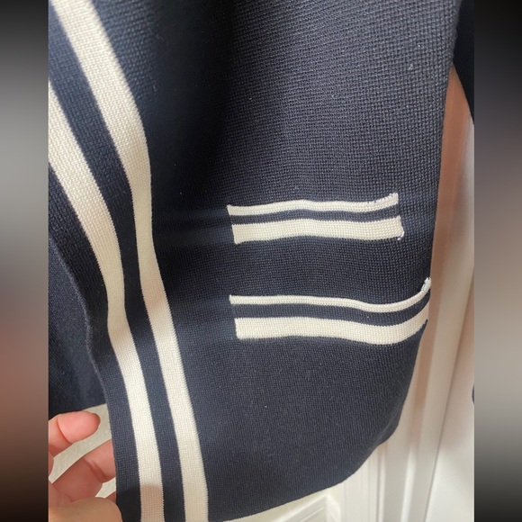 NWT Pendleton open-front sweater women's M black and white silk blend - Picture 3 of 9